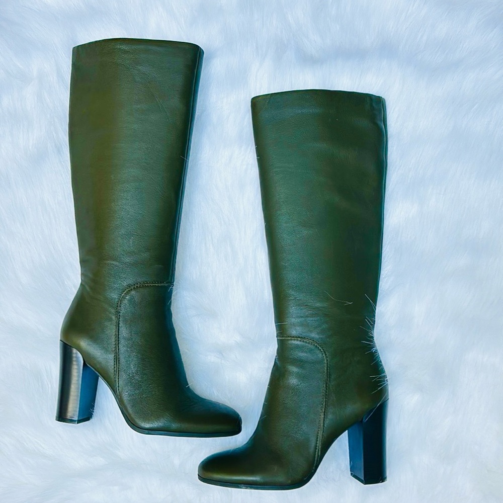 Kenneth Cole Green Tall Leather Boot